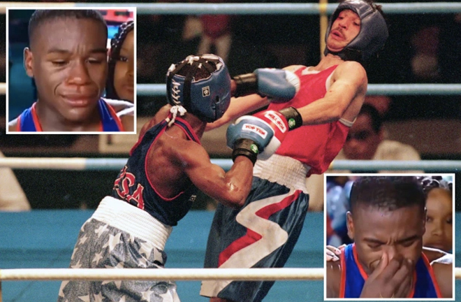 Mayweather bật khóc sau trận thua tại Olympic 1996