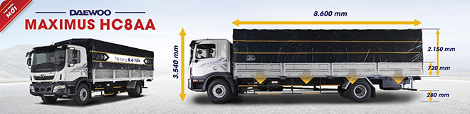 Xe tải Daewoo HC8AA tải trọng 8.6 tấn sắp ra mắt tại Việt Nam - 1