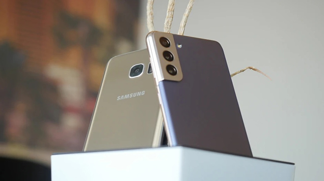 Galaxy S7 Edge và Galaxy S21+ được đem ra so sánh về chất lượng camera.