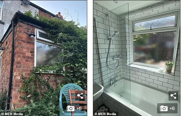 Cửa sổ phòng tắm của nhà cô gái xinh đẹp nhìn từ ngoài vào và từ trong ra. Ảnh: MEN