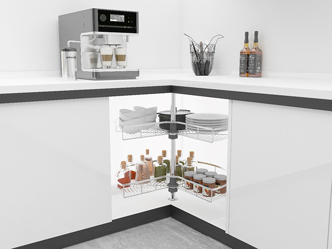 Phụ kiện lưu trữ Cucina do Häfele phân phối, tiện lợi cho mọi gian bếp