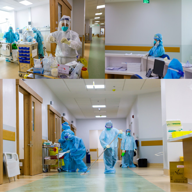 "Do đặc thù công việc và nguồn nhân lực có hạn. Hiện các bác sĩ làm cả công việc của điều dưỡng, điều dưỡng làm cả công việc của hộ lý, tất cả không có khái niệm người nào nhiệm vụ nào, người nào rảnh tay, có thể phụ công việc của người khác", điều dưỡng Thư&nbsp; (Bệnh viện chợ Rẫy) chia sẻ.