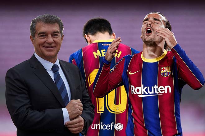 Chủ tịch Laporta đang cố gắng giải quyết vụ Griezmann để ký hợp đồng mới với Messi