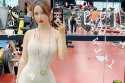Vợ tỷ phú ngành nhựa Việt, Khánh My chuộng đồ tập màu nude