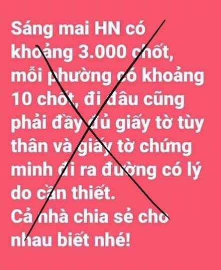 Xử phạt người phụ nữ tung tin sai sự thật “Hà Nội lập 3.000 chốt kiểm soát” - 1