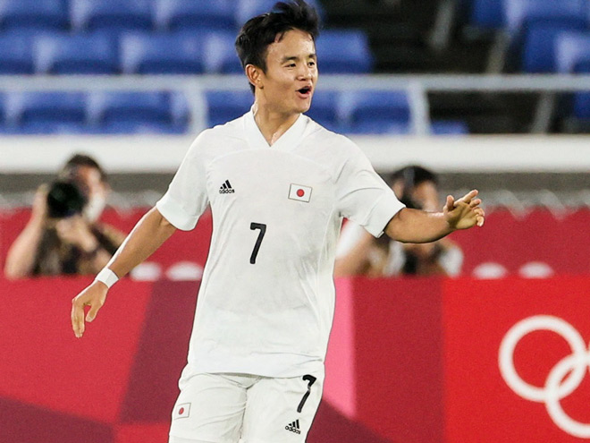 Takefusa Kubo là một trong những cầu thủ chơi hay nhất sau vòng bảng môn bóng đá nam tại Olympic 2021
