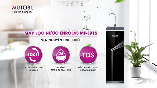 Máy lọc nước Mutosi Enrolas MP-E91S vẹn nguyên tinh khiết