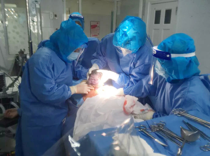 Em bé chào đời trong khu điều trị Covid-19 của Bệnh viện Từ Dũ - Ảnh do bệnh viện cung cấp