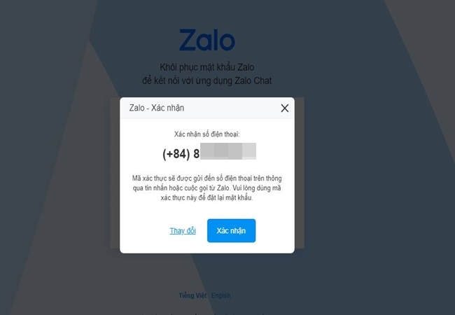 Cách lấy lại mật khẩu Zalo khi bị quên - 11