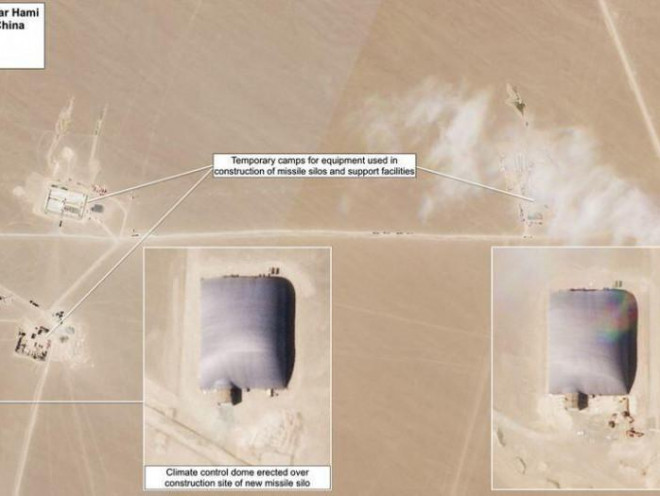 Các trại phục vụ công nhân xây dựng tạm thời và mái vòm kiểm soát khí hậu - thời tiết cũng như ngụy trang khi xây dựng các hầm phóng tên lửa.