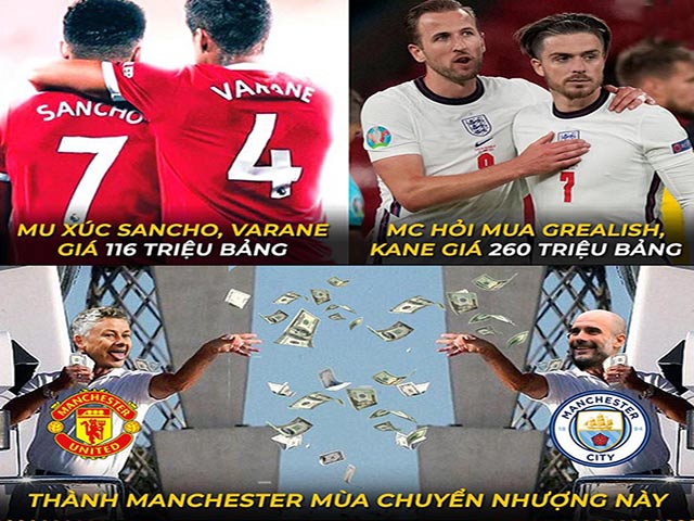 Tranh vui - Man City quyết "vung tiền" đấu lại MU trên thị trường chuyển nhượng
