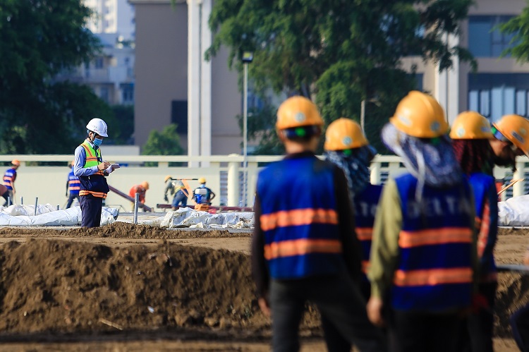 Tiến độ thi công bệnh viên dã chiến: Công trường hoạt động 24/24, cấp tốc hoàn thành trước ngày 30/8 - 9