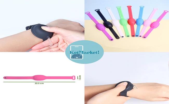 Chất liệu của vòng tay được làm từ silicon với đa dạng màu sắc, khoang chứa dung tích 6 - 10ml.&nbsp;
