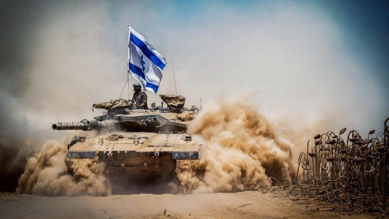 Xe tăng của quân đội Israel.