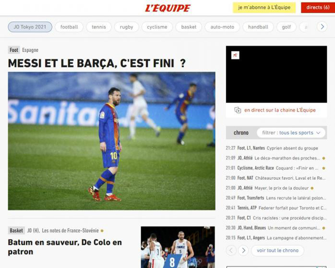 Messi rời Barca: Báo chí thế giới rung chuyến, kêu gọi PSG - Man City vào cuộc - 3