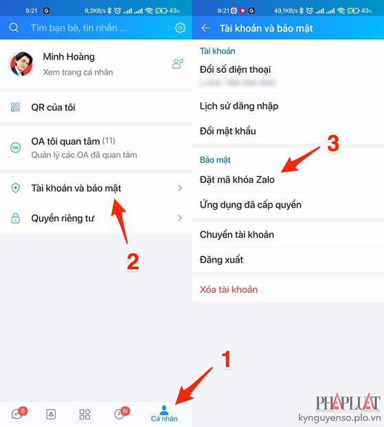 2 cách giúp bạn không bị lộ tin nhắn Zalo - 2