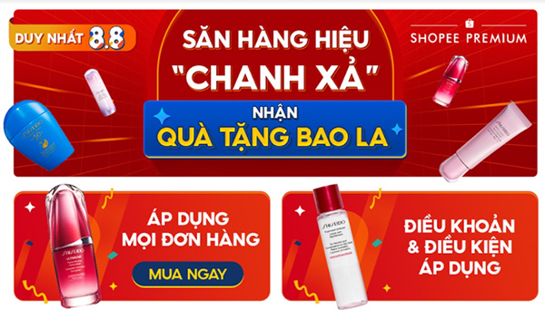 Đặc biệt, đơn hàng Shiseido trong ngày 8.8 sẽ mang đến loạt quà tặng mà tín đồ làm đẹp nào cũng sẽ thích mê