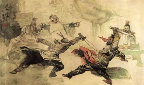 Lịch sử Trung Quốc có không ít câu chuyện “Hồng môn yến” (tranh minh họa)