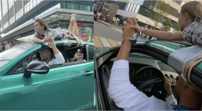 Hình ảnh “gây sốc” của cặp đôi trên phố