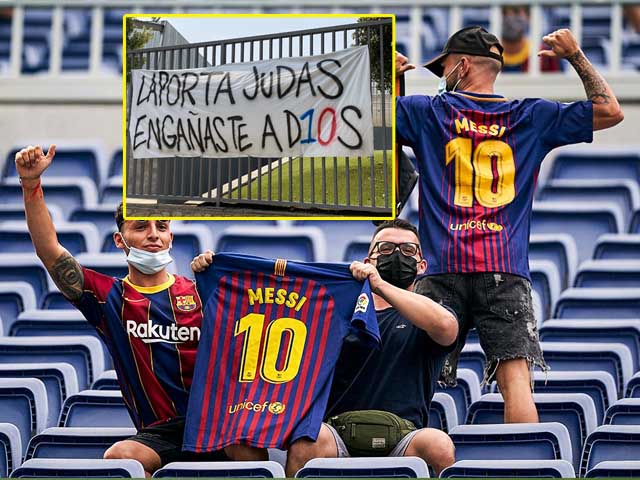 Bóng đá - CĐV Barca tri ân Messi, tố chủ tịch Laporta là "tay sai" của kẻ thù Real Madrid