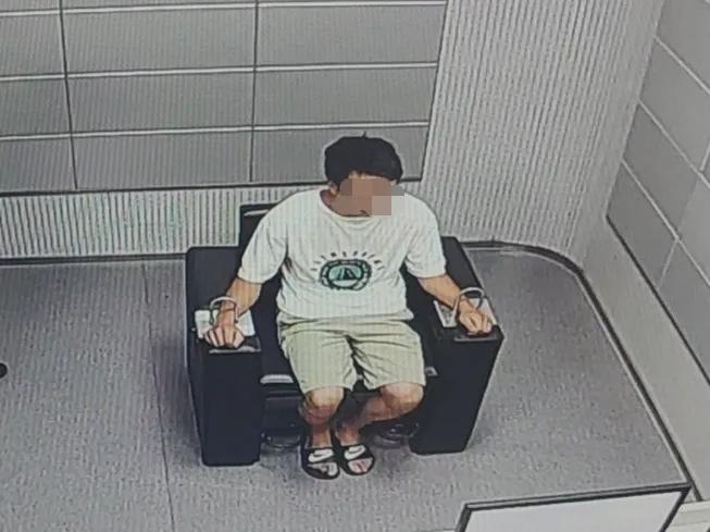 Đối tượng tại trụ sở của cơ quan chức năng.&nbsp;