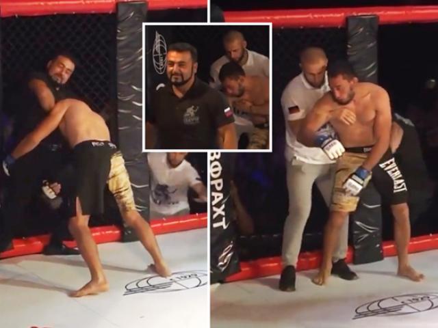 Thể thao - Trọng tài MMA điên tiết "xuống tay", siết cổ võ sĩ ngất lịm trên sàn đấu