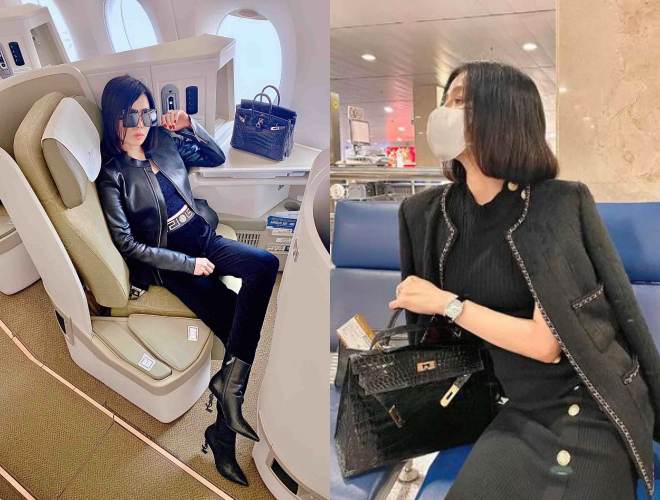 Lệ Quyên ngày càng sành điệu và chăm chút hơn hơn khi ra sân bay. 