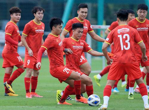 Hồ Tuấn Tài (29) nỗ lực thể hiện trong mắt HLV Park Hang-seo qua các trận giao hữu với U23 Việt Nam Ảnh: VFF