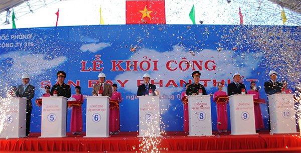 Tháng 5/2021, sân bay Phan Thiết được triển khai thi công