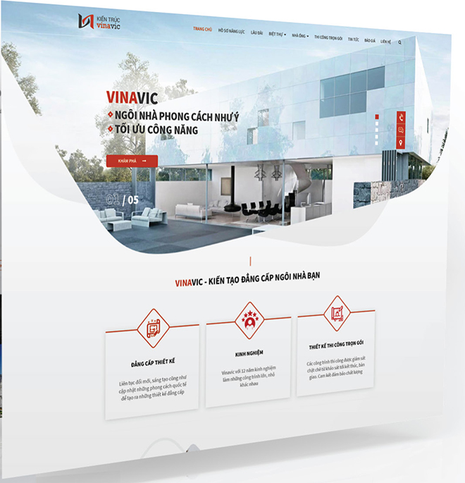 Đẳng cấp thiết kế và hiệu ứng tạo cho người dùng&nbsp;thu hút ngay khi click vào website