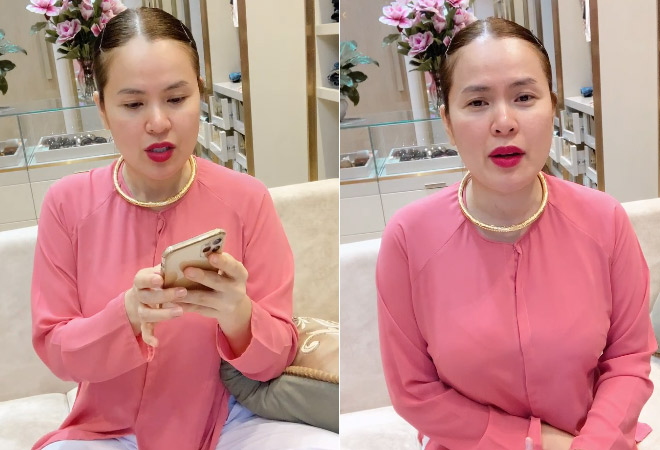Hoa hậu Phương Lê livestream tại căn biệt thự, tặng tiền qua chuyển khoản cho người gặp khó khăn mùa dịch