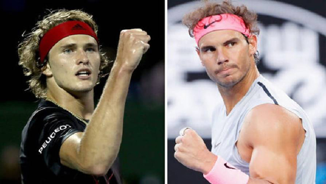 Zverev (trái) tin Nadal (phải) sẽ trở lại mạnh mẽ sau chấn thương