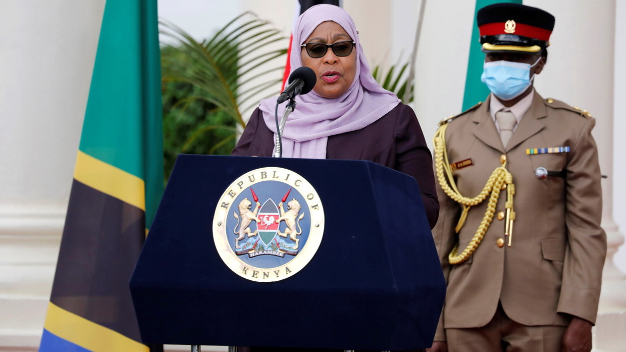 Tổng thống Tanzania, Samia Suluhu Hassan. Ảnh: Reuters