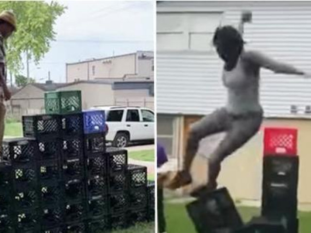 Bạn trẻ - Cuộc sống - Thử thách thùng sữa trên mạng xã hội: Xem có thể buồn cười, nhưng làm theo rất nguy hiểm