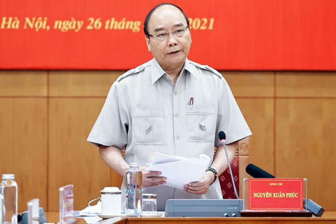 Chủ tịch nước Nguyễn Xuân Phúc, Trưởng Ban chỉ đạo Cải cách tư pháp Trung ương, chủ trì phiên họp. Ảnh: TTXVN