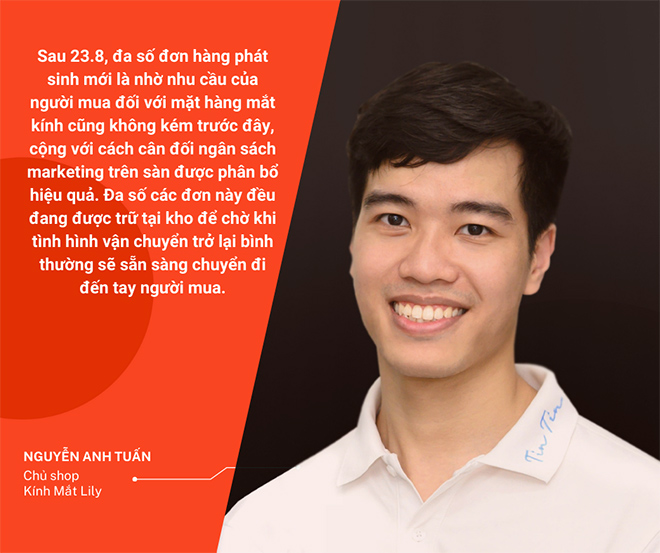 Chuyển đổi 100% sang kinh doanh trực tuyến trên Shopee được anh Tuấn - chủ shop Kính Mắt Lily đánh giá là quyết định sáng suốt, đặc biệt là trong giai đoạn nhiều biến động như hiện nay.