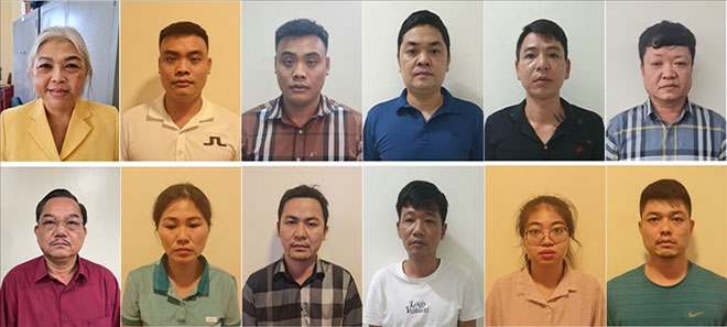 Các bị can trong vụ án - Ảnh: Bộ Công an