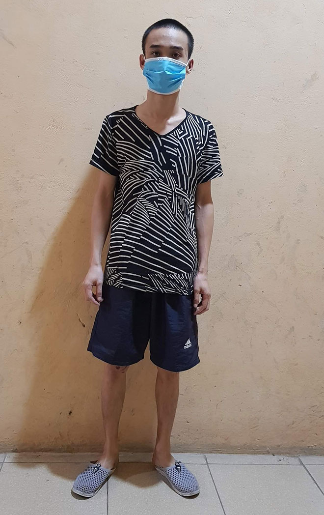 Phạm Thanh Tùng tại trụ sở công an