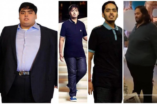 Sự thay đổi cân nặng của Anant Ambani theo thời gian. Ảnh: Instagram Anantambanifc.