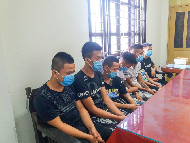 Nhóm thanh, thiếu niên gây ra các vụ cướp tại cơ quan công an - Ảnh: Công an Nam Định