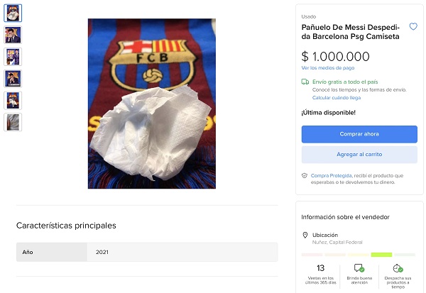 Số phận chiếc khăn giấy lau nước mắt của Messi sau khi được rao bán hơn 23 tỷ đồng - 1