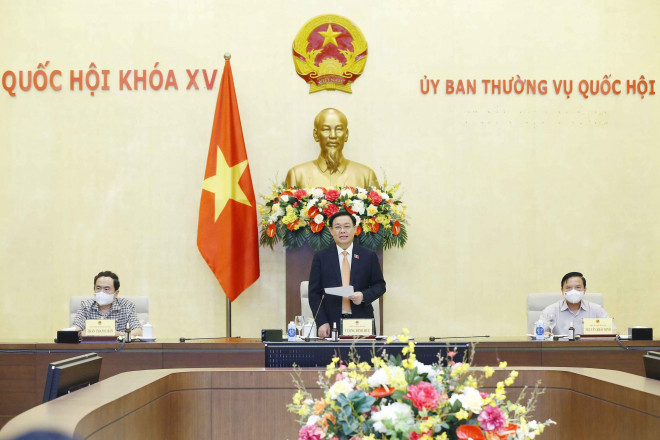 Chủ tịch Quốc hội Vương Đình Huệ đã làm việc với Tổ công tác của UBTVQH