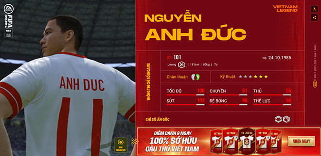 Các huyền thoại bóng đá Việt Nam bất ngờ xuất hiện trong FIFA Online 4 - 6