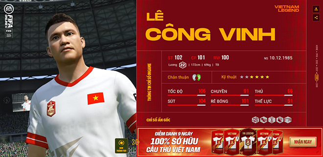 Các huyền thoại bóng đá Việt Nam bất ngờ xuất hiện trong FIFA Online 4 - 5