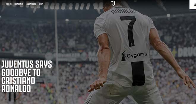 Trang chủ Juventus đăng tải bài viết chia tay Ronaldo