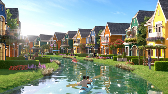 Biệt thự Lagoon tái hiện các ngôi làng mang kiến trúc Châu Âu cổ