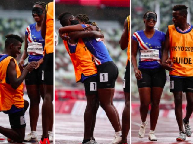 Thể thao - Cảm động chuyện tình thể thao: Nữ VĐV thua cuộc, được cầu hôn vui ngây ngất