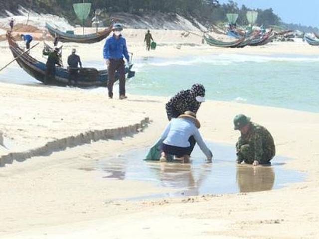 Tin tức trong ngày - Phát hiện thêm dầu "lạ" dày đặc dọc bờ biển Quảng Bình