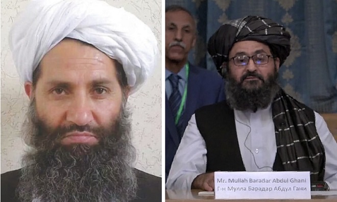 Thủ lĩnh tối cao Taliban,&nbsp;Akhundzada (trái) có thể trở thành lãnh tụ tối cao, trong khi phó thủ lĩnh&nbsp;Baradar (phải) là người đứng đầu chính phủ mới.