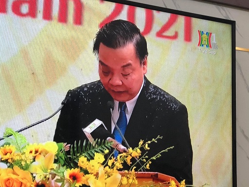 
Chủ tịch UBND thành phố Hà Nội Chu Ngọc Anh phát biểu tại lễ khai giảng năm học mới 2021-2022